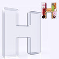 11" Acrylic Letter Charcuterie Box, Reusable Fillable Alphabet Number Shaped Form Tray for Birthday