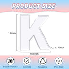11" Acrylic Letter Charcuterie Box, Reusable Fillable Alphabet Number Shaped Form Tray for Birthday, alternate view 3