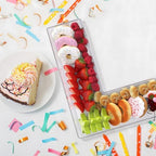 11" Acrylic Letter Charcuterie Box, Reusable Fillable Alphabet Number Shaped Form Tray for Birthday, alternate view 2