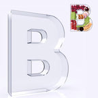 11" Acrylic Letter Charcuterie Box, Reusable Fillable Alphabet Number Shaped Form Tray for Birthday