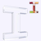 11" Acrylic Letter Charcuterie Box, Reusable Fillable Alphabet Number Shaped Form Tray for Birthday