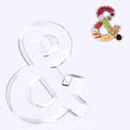 11" Acrylic Letter Charcuterie Box, Reusable Fillable Alphabet Number Shaped Form Tray for Birthday