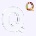 11" Acrylic Letter Charcuterie Box, Reusable Fillable Alphabet Number Shaped Form Tray for Birthday