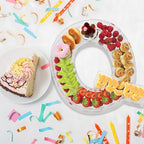11" Acrylic Letter Charcuterie Box, Reusable Fillable Alphabet Number Shaped Form Tray for Birthday, alternate view 2