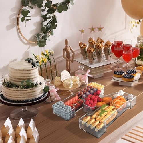 11" Acrylic Letter Charcuterie Tray, Charcuterie Letters Fillable Box for food, Reusable Serving Cake Candy Dish, alternate