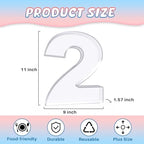 11" Acrylic Number Charcuterie Board Box, Reusable Fillable Number Cake Candy Dish Display Serving Tray for, alternate view 3