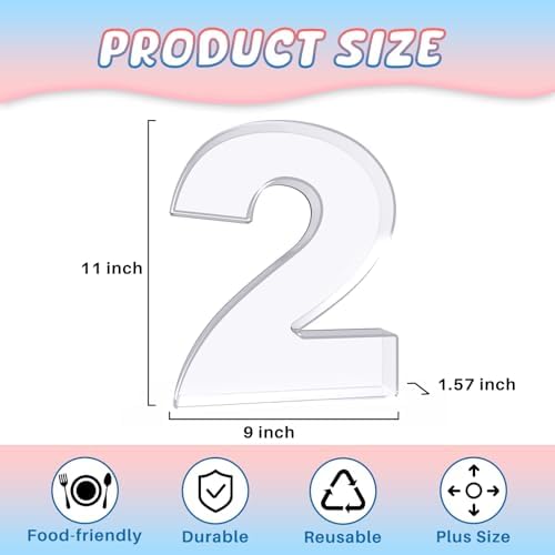 11" Acrylic Number Charcuterie Board Box, Reusable Fillable Number Cake Candy Dish Display Serving Tray for, alternate view 3