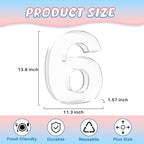 11" Acrylic Number Charcuterie Board Box, Reusable Fillable Number Cake Candy Dish Display Serving Tray for, alternate view 3