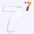 11" Acrylic Number Charcuterie Board Box, Reusable Fillable Number Cake Candy Dish Display Serving Tray for