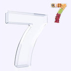 11" Acrylic Number Charcuterie Board Box, Reusable Fillable Number Cake Candy Dish Display Serving Tray for