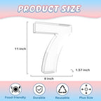 11" Acrylic Number Charcuterie Board Box, Reusable Fillable Number Cake Candy Dish Display Serving Tray for, alternate view 3