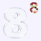 11" Acrylic Number Charcuterie Board Box, Reusable Fillable Number Cake Candy Dish Display Serving Tray for