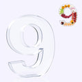 11" Acrylic Number Charcuterie Board Box, Reusable Fillable Number Cake Candy Dish Display Serving Tray for