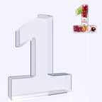 11" Acrylic Number Charcuterie Box, Reusable Fillable Alphabet Number Shaped Form Tray for Birthday