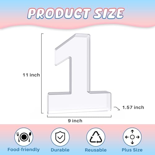 11" Acrylic Number Charcuterie Box, Reusable Fillable Alphabet Number Shaped Form Tray for Birthday, alternate view 3