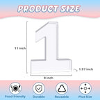 11" Acrylic Number Charcuterie Box, Reusable Fillable Alphabet Number Shaped Form Tray for Birthday, alternate view 3