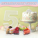 11" Acrylic Number Charcuterie Box, Reusable Fillable Alphabet Number Shaped Form Tray for Birthday, alternate view 5