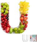 11" Clear Acrylic Letter & Number Charcuterie Tray-Reusable Fillable Alphabet Box for Displaying Candy, Cake