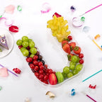 11" Clear Acrylic Letter & Number Charcuterie Tray-Reusable Fillable Alphabet Box for Displaying Candy, Cake, alternate view