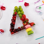 11" Clear Acrylic Letter & Number Charcuterie Tray-Reusable Fillable Alphabet Box for Displaying Candy, Cake, alternate view