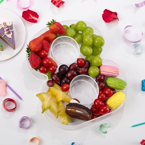 11" Clear Acrylic Letter & Number Charcuterie Tray-Reusable Fillable Alphabet Box for Displaying Candy, Cake, alternate view
