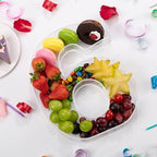 11" Clear Acrylic Letter & Number Charcuterie Tray-Reusable Fillable Alphabet Box for Displaying Candy, Cake, alternate view