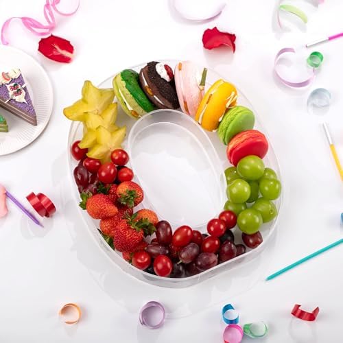11" Clear Acrylic Letter & Number Charcuterie Tray-Reusable Fillable Alphabet Box for Displaying Candy, Cake, alternate view