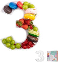 11" Clear Acrylic Letter & Number Charcuterie Tray-Reusable Fillable Alphabet Box for Displaying Candy, Cake