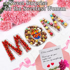 11" Clear Acrylic Letter & Number Charcuterie Tray-Reusable Fillable Alphabet Box for Displaying Candy, Cake, alternate view