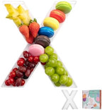 11" Clear Acrylic Letter & Number Charcuterie Tray-Reusable Fillable Alphabet Box for Displaying Candy, Cake