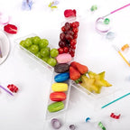 11" Clear Acrylic Letter & Number Charcuterie Tray-Reusable Fillable Alphabet Box for Displaying Candy, Cake, alternate view
