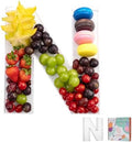 11" Clear Acrylic Letter & Number Charcuterie Tray-Reusable Fillable Alphabet Box for Displaying Candy, Cake