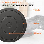 11 Inch Cake Turntable, Cake Decorating Turntable, Cake Spinner Stand in Black, alternate view 3
