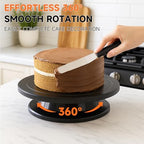 11 Inch Cake Turntable, Cake Decorating Turntable, Cake Spinner Stand in Black, alternate view 5