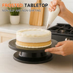 11 Inch Cake Turntable, Cake Decorating Turntable, Cake Spinner Stand in Black, alternate view 6
