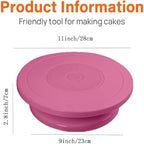 11 Inch Cake Turntable(Pink) in Pink, alternate view 2
