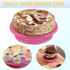 11 Inch Cake Turntable(Pink) in Pink, alternate view 3