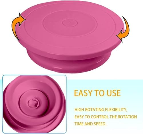 11 Inch Cake Turntable(Pink) in Pink, alternate view 4