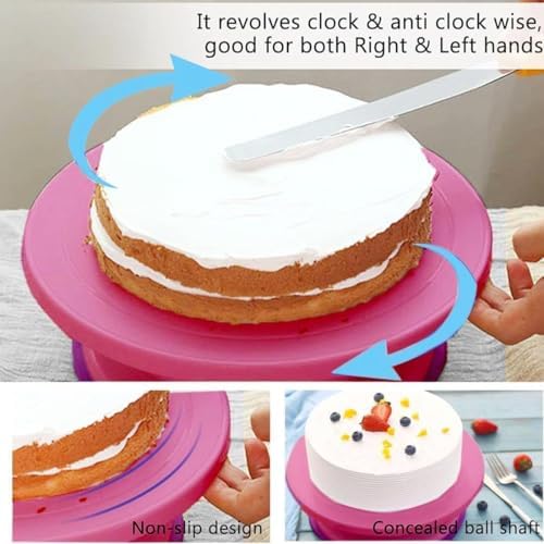11 Inch Cake Turntable(Pink) in Pink, alternate view 5