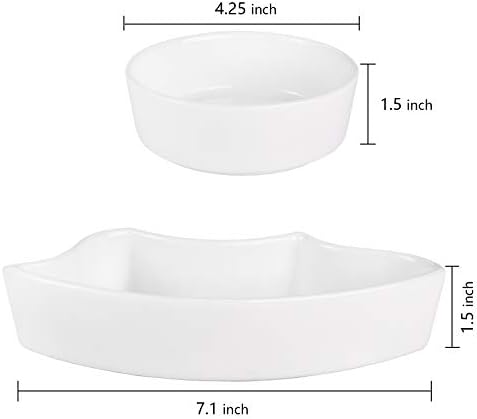 11 Inch Ceramic Divided Serving Dishes with Bamboo Platter, Appetizer Tray 5 Removable Snacks Bowls for Candy, alternate view