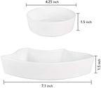 11 Inch Ceramic Divided Serving Dishes with Bamboo Platter, Appetizer Tray 5 Removable Snacks Bowls for Candy, alternate view