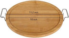 11 Inch Ceramic Divided Serving Dishes with Bamboo Platter, Appetizer Tray 5 Removable Snacks Bowls for Candy, alternate view