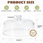 11-Inch Clear Acrylic Cake Dome - Round Cake Stand Cover in Clear, alternate view 3