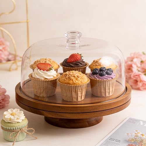 11-Inch Clear Acrylic Cake Dome - Round Cake Stand Cover in Clear, alternate view 6