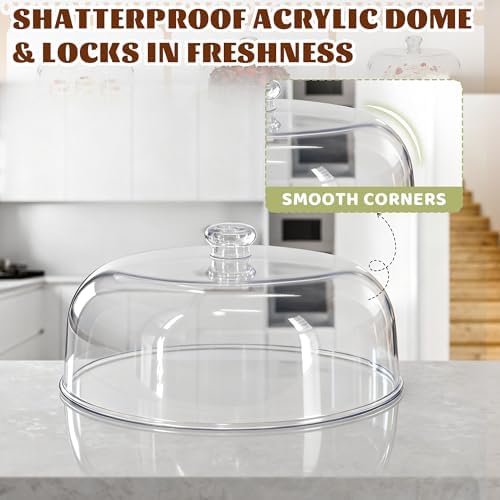 11-Inch Clear Acrylic Cake Dome - Round Cake Stand Cover in Clear, alternate view 7