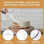 11 Inch Glass Cake Dome Cover in Clear, alternate view 3