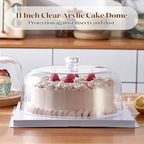 11-inch Plastic Acrylic Cake Dome Cover, Suitable for Cake Stand Plates Transparent Cake Cover(Transparent, alternate view 2