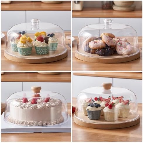 11-inch Plastic Acrylic Cake Dome Cover, Suitable for Cake Stand Plates Transparent Cake Cover(Transparent, alternate view 6