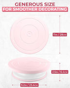 11 Inch Plastic Cake Decorating Turntable, Rotating Cake Stand for Beginners, Smooth Clockwise &, alternate view 3