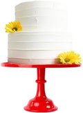 11-Inch Red Cake Stand Premium Melamine Dessert Display Reusable Serving in Red